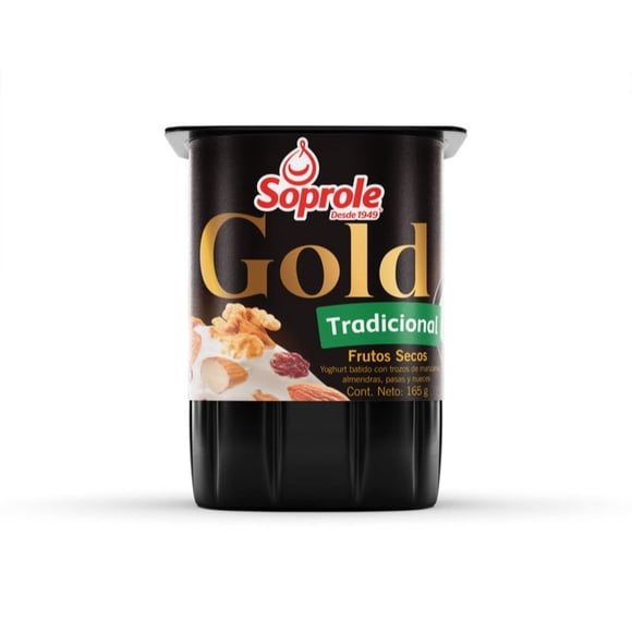 Yoghurt Gold Batido con Trozos de Almedras y Nuez Pote, 165 g