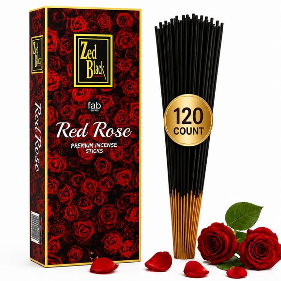 Incienso ZED BLACK Rosa Roja – 120 varillas, aroma floral