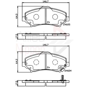 Pastillas Freno Para Auto Allied Nippon Adb36066