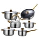 thumbnail image 3 of Juego De Cocina De Olla De Sopa De Acero Inoxidable Con Tapa De Vidrio, 6 Uds., Para Sartenes De Cocina Con Hervidor, 3 of 5