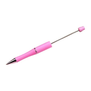 Genérico - Bolígrafo Con Cuentas, Regalo Para Niños, Material De Oficina Liviano, Bolígrafo Con Cuentas, Simple, Rosa, Rojo