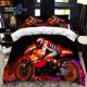 thumbnail image 1 of Motorcycle Rider Bedding Set Bed Set Adult Kid Bedroom Bedding Gift, 1 of 5