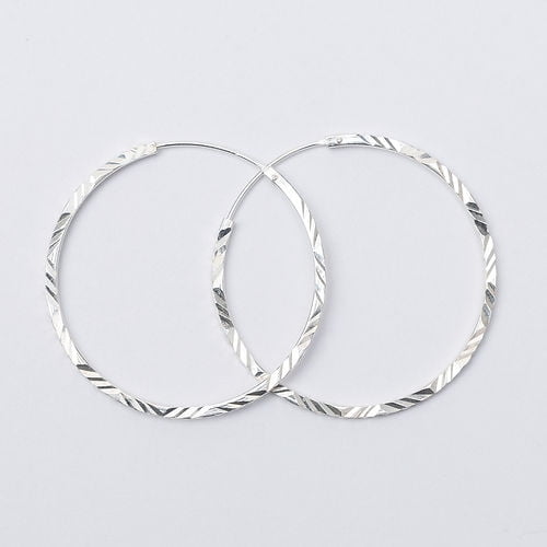 La Garza - Aros Mujer Plata Argolla Mateada