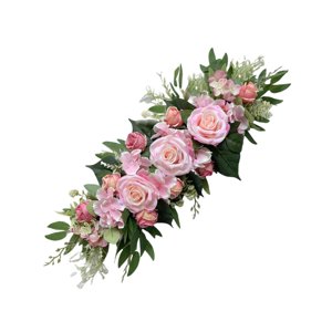 Magideal - Artificial Wedding Shape Flower Rose Recepción De Guirnalda Decoración De La Flor De Flor Banzlum , Rosa Oscuro