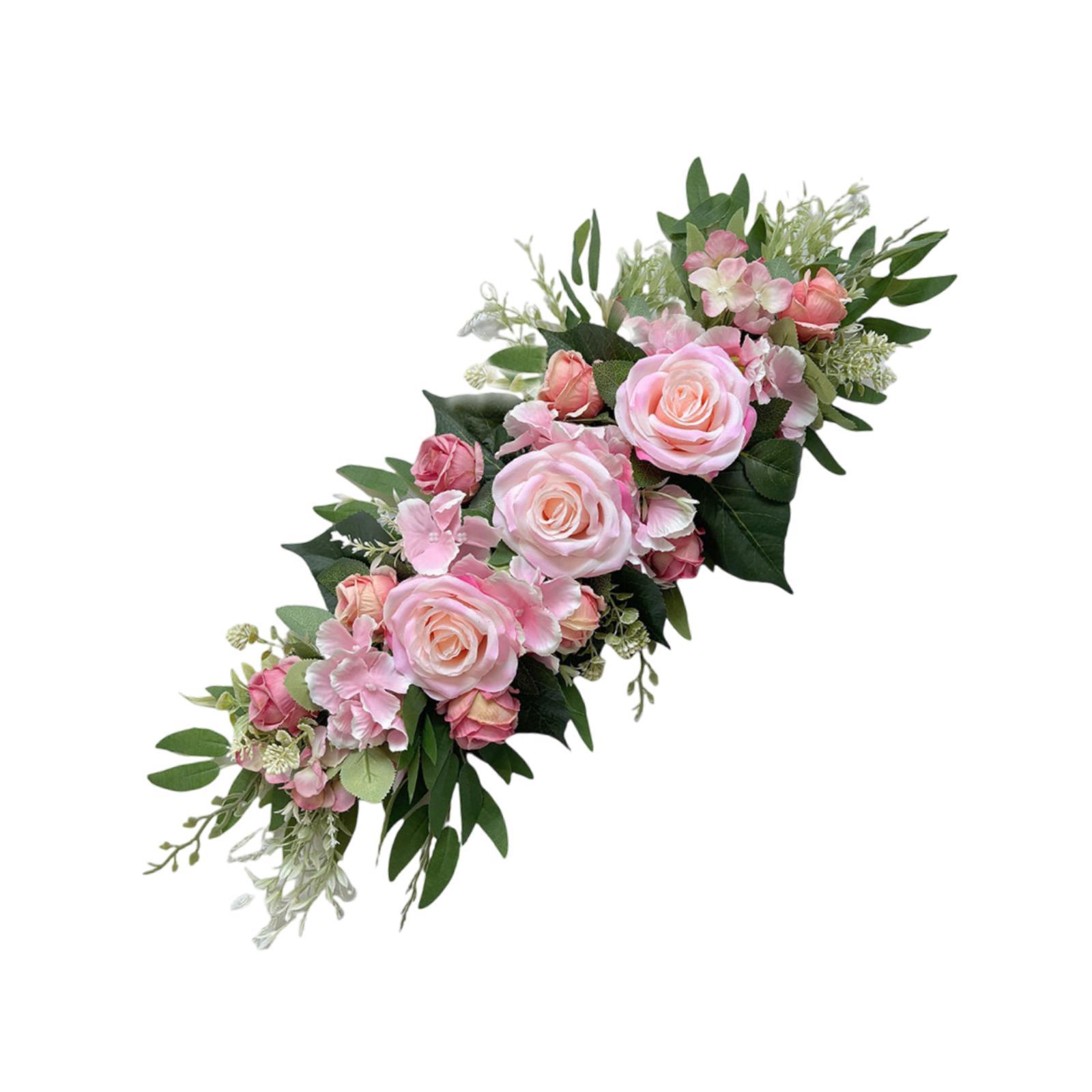 Magideal - Artificial Wedding Shape Flower Rose Recepción De Guirnalda Decoración De La Flor De Flor Banzlum , Rosa Oscuro