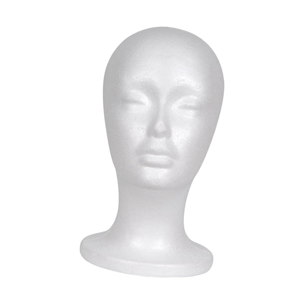 Cabeza de peluca de espuma femenina/cabeza de maniquí de espuma/sombreros de exhibición gafas peluca soporte de exhibición cabeza de espuma de maniquí Estilo B