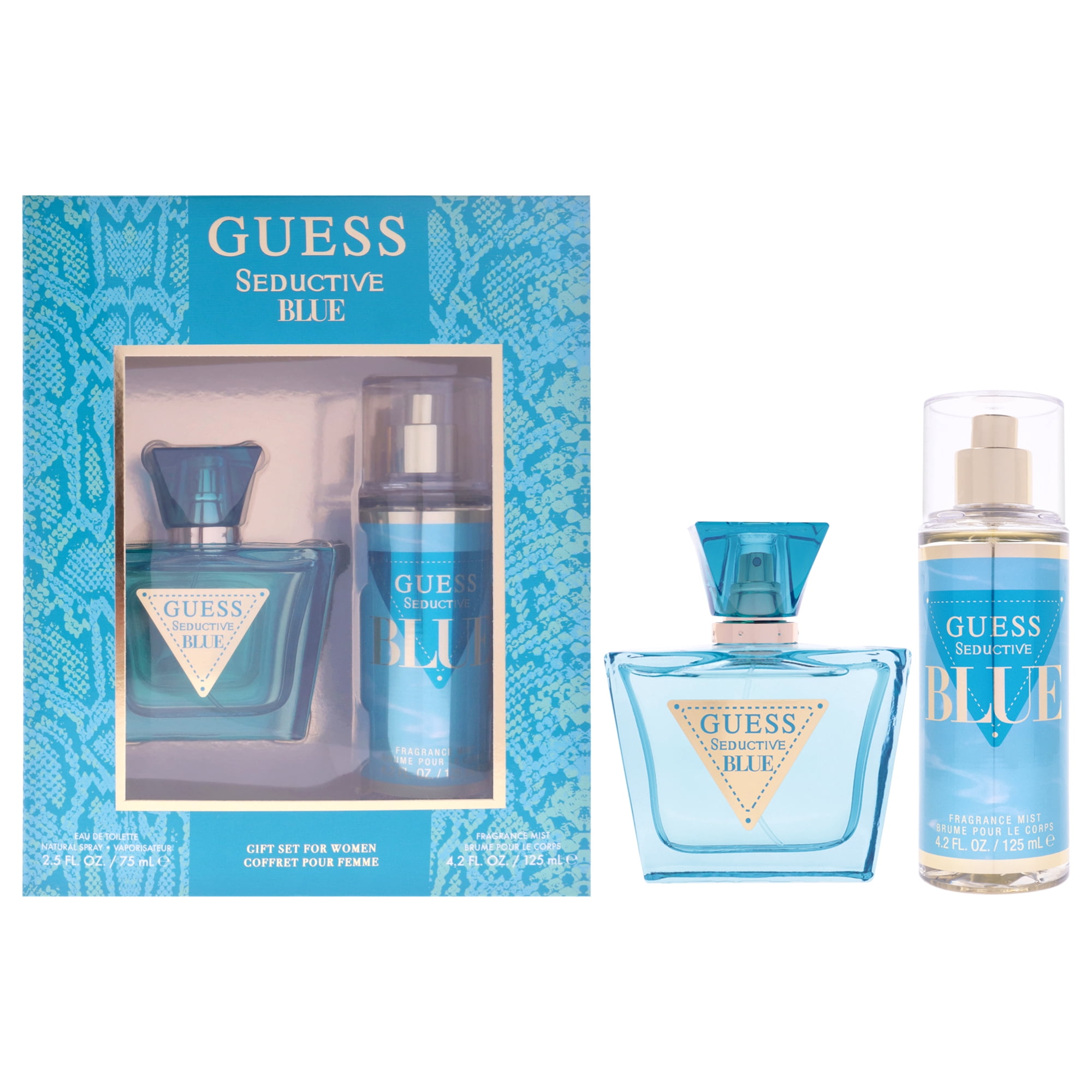 Set De Regalo Perfume Guess Seductive Blue Edt 75ml Mujer
