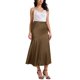 thumbnail image 2 of Falda larga de satén para mujer, otoño, cintura alta, casual, fiesta de cóctel, boda, sirena, larga, XS, marrón, 2 of 6