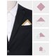 thumbnail image 3 of INSPIRE CHIC Pañuelos de Bolsillo Ligeros para Hombres con Bloque de Color Blanco para Boda Formal Dorado Talla Única, 3 of 4