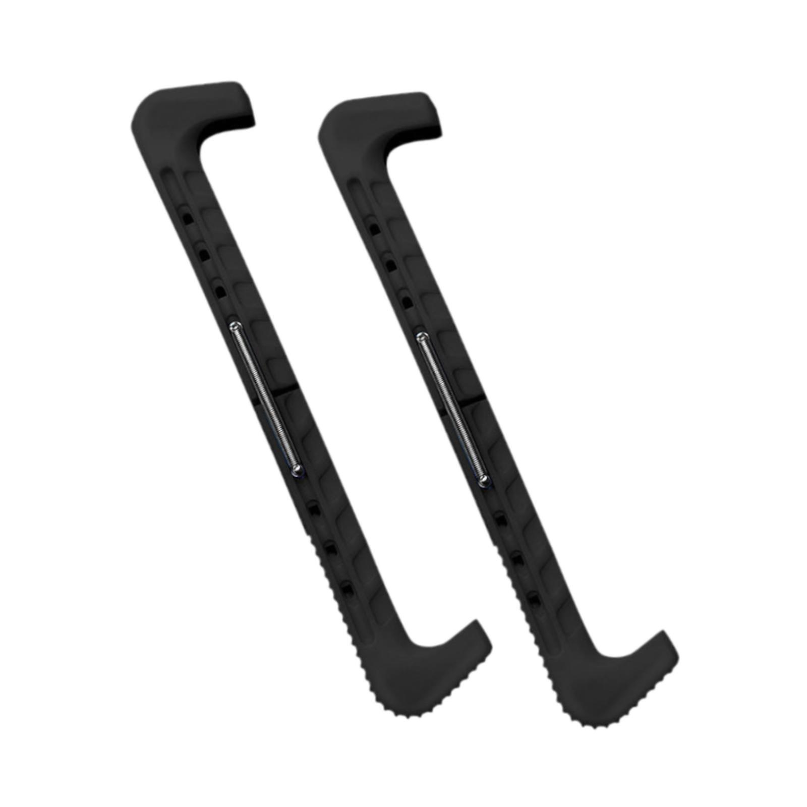 Magideal - 2 Piezas Cubiertas De Cuchilla De Patinaje Sobre Hielo Accesorios De Patinaje Sobre Hielo Ajustable Protección De La Cubierta De La Cuchilla Para Hock Negro