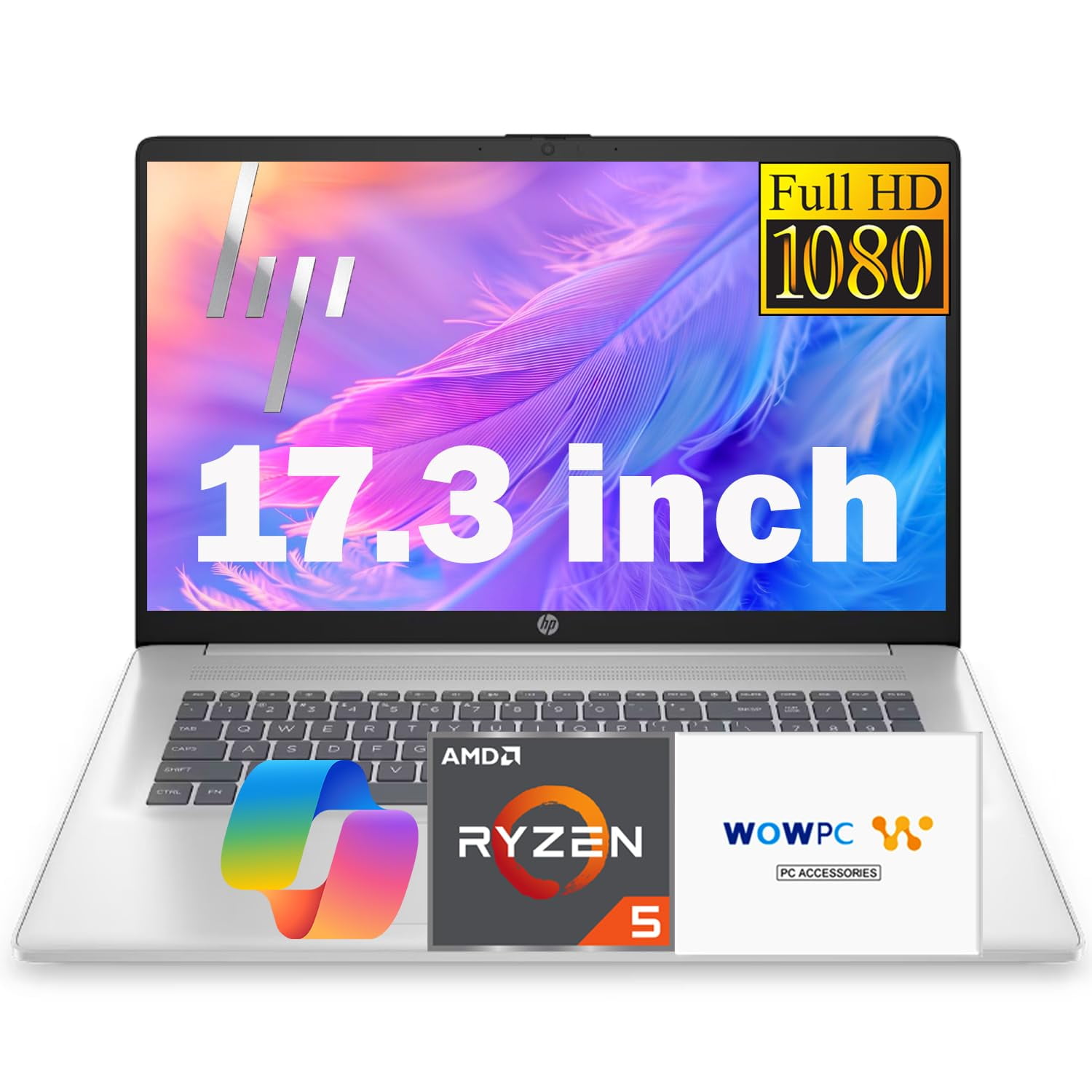 Ordenador Portátil Hp Fhd Ryzen 5 7430u De 17,3 Pulgadas, 16 Gb De Ram, 756 Gb, Ssd Win11