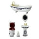 thumbnail image 5 of Juego De Baño De Accesorios Para Casa De Muñecas De 5 Piezas Para Decoración De Habitación Blanco Y Azul, 5 of 5