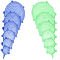 Juego De Tapas Elásticas De Silicona Jyyhsf, 12 Unidades, 6 Tamaños, Almacenamiento De Alimentos