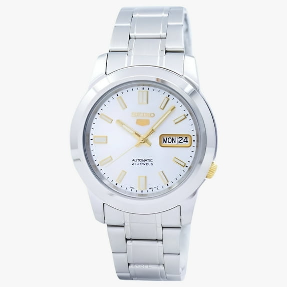 Reloj Seiko Automático Para Hombre 5 Plateado De Acero Inoxidable Snkk09