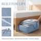 thumbnail image 5 of 1 Pcs Bolsa de Almacenamiento de Ropa, Bolsa de Almacenamiento Plegable, Bolsa de Mudanza Ondulada para Organizar Edredones, Organizador de Armario y Almacenamiento con Asas Azul 24*10.6*20.5in, 5 of 6