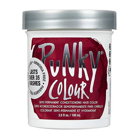 Punky Tinte para Cabello Rojo Vino Semi Permanente Acondicionador, No