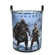 thumbnail image 1 of God of War Cesta de lavandería de gran capacidad redonda con asa, bolsa para ropa sucia plegable, almacenamiento para dormitorio, baño y lavadero 44x35 cm, 1 of 6