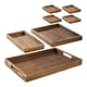 thumbnail image 4 of 7 bandejas de madera para servir, bandeja de almacenamiento para el hogar con asa, bandeja para café, té, sofá cama, encimera, cena, decoración del, 4 of 5