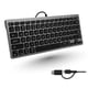 thumbnail image 1 of Teclado Macally de 78 teclas USB‑C/A gris espacial, 1 of 7
