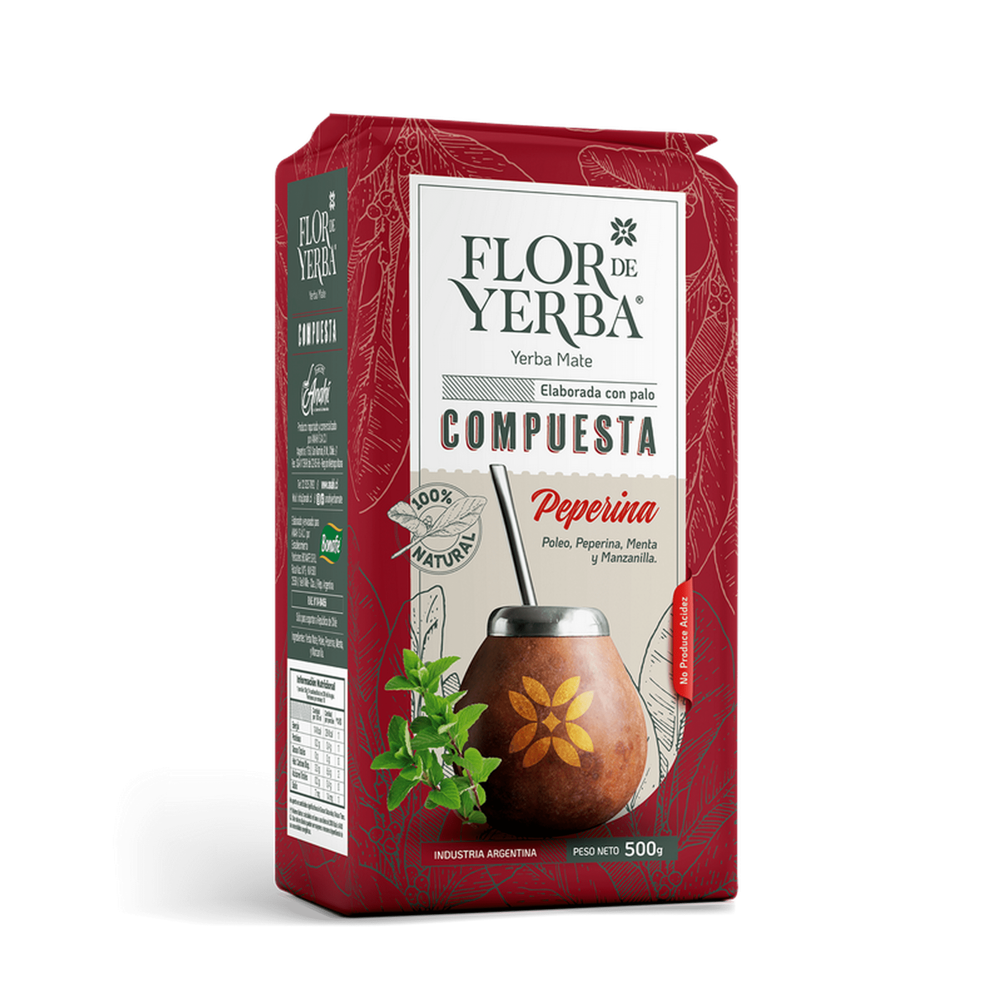 Anahí Yerba Mate Flor De Yerba Compuesta Roja 500 Gr
