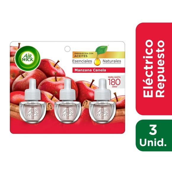 Desodorante Ambiental Eléctrico Aceite Manzana - Canela Blister