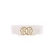 thumbnail image 1 of Cinturones elásticos con hebilla de corazón para mujeres INSPIRE CHIC, cinturón elástico con hebilla de interbloqueo para vestidos, talla única, blanco, 1 of 6
