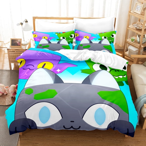 Games Cute Pet Simulator X ing Bedding Set Single Double Bed Set Children's Bedroom Duvet cover Set Home Textiles Bed Sheets