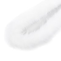 Magideal - Rollo De Tela De Piel Artificial Piel Artificial Peluda Suave Y Peluda Para Accesorio De Fiesta De Disfraces , Blanco