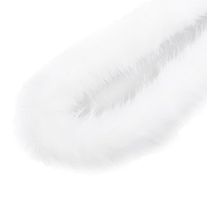 Magideal - Rollo De Tela De Piel Artificial Piel Artificial Peluda Suave Y Peluda Para Accesorio De Fiesta De Disfraces , Blanco