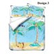 thumbnail image 1 of Sea Beach Palm Trees Holiday Birthday Gift Quilt Duvet Cover Set Bedding3-Piece Bedding Set, 1 of 4