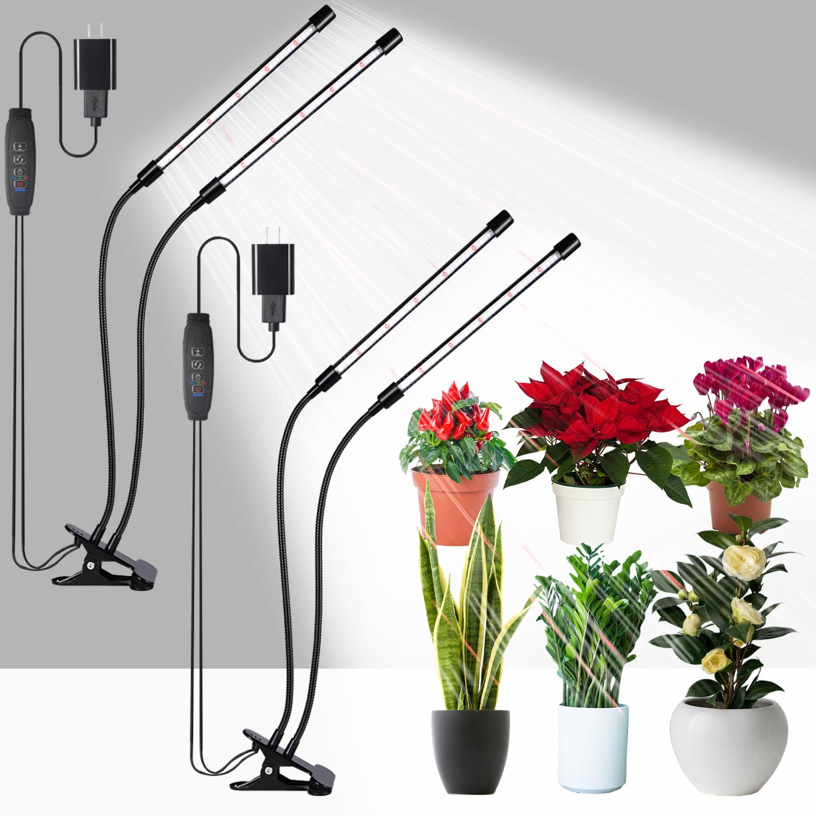 Grow Lights Rwntao Upgrade 168 Led De Espectro Completo (paquete De 2)