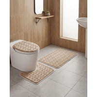 Mylhogar - Juego De Alfombras De Baño 3 Piezas Suaves Y Absorbentes