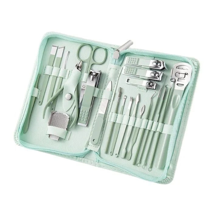 Crusec - Set Manicure Pinzas Corta Uñas 22 Unidades