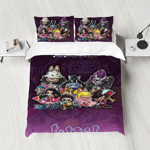 x122 Bed SheetsLabubu Comforter Sets Bedding Set Christmas Decorations Duvet Cover Bed Linen Sets Pillow Home Textile Garden 3-Piece Bedding Set (1 Duvet Cover + 2 Pillow Shams) nj122