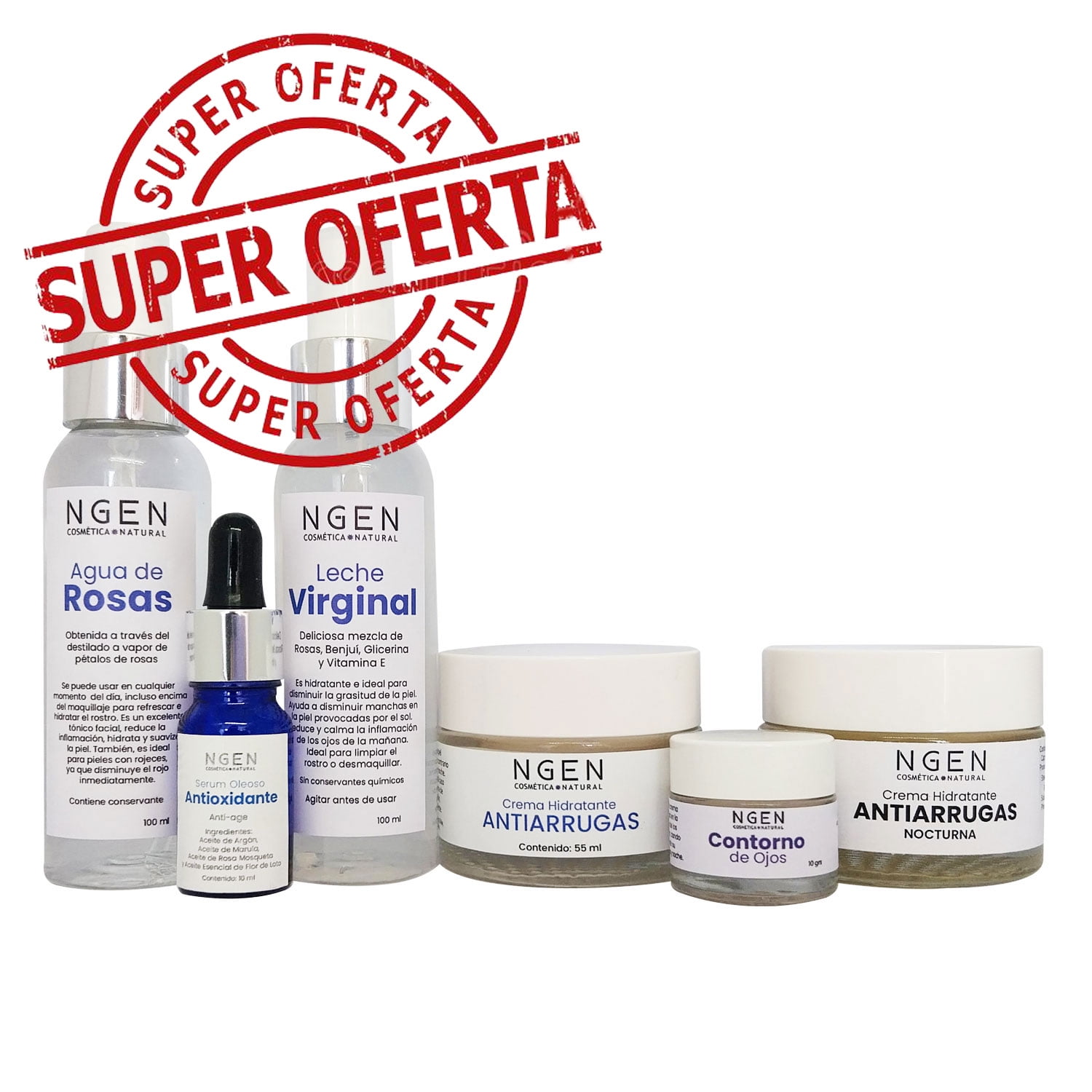 Ngen - Completo Set Facial Skincare Proenvejecimiento Pequeño
