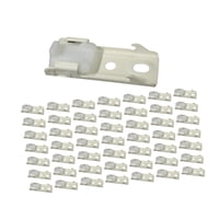 Magideal - 50 Piezas Soporte Cortina Montaje Soporte Rieles Techo Soporte Rieles Pared Accesorios Instalación Silenciosa Hierro Sólido Adecuado Para Decoración Crema Blanca
