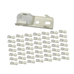 Magideal - 50 Piezas Soporte Cortina Montaje Soporte Rieles Techo Soporte Rieles Pared Accesorios Instalación Silenciosa Hierro Sólido Adecuado Para Decoración Crema Blanca