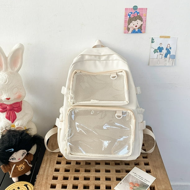 Japanese Kawaii Itabag Women New 2024 Transparent Backpack Women Large Capacity Ita Backpack School Bags For College Student JK
