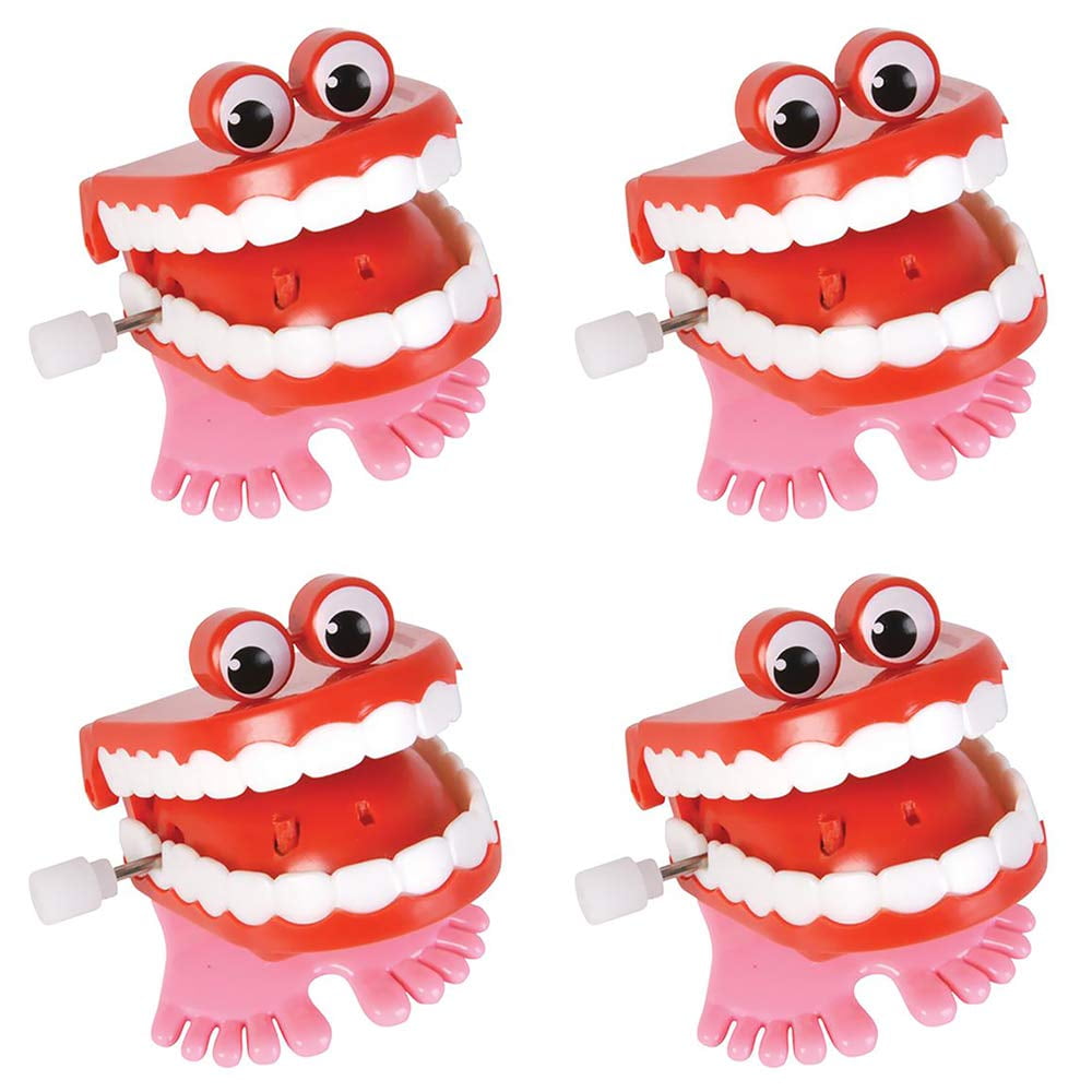Juguete De Dientes Parlantes Con Muelle The Dreidel Company Paquete De 4 4.5 Cm