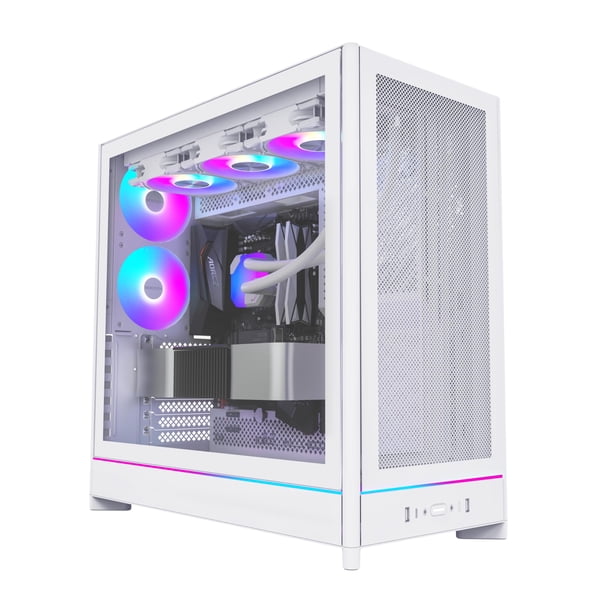 Funda para PC Montech HS Series ATX Mid-Tower con alto flujo de aire, color blanco