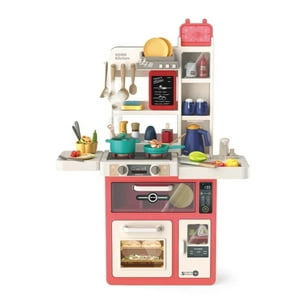 Maravillas Valdivia - Cocina De Juguete 49 Accesorios Luces Sonido Agua Spray 85 Cm