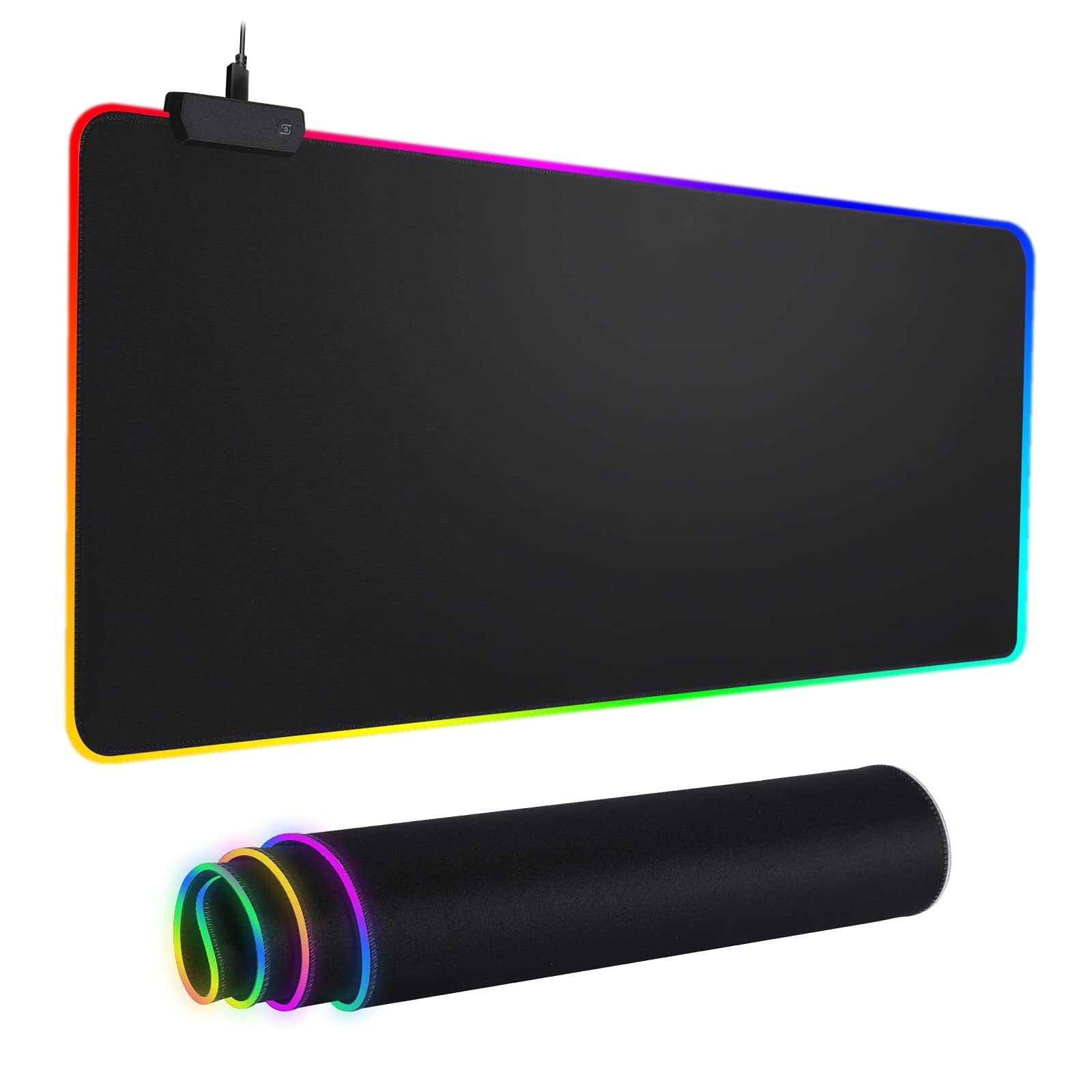 Alfombrilla De Ratón Rgb Dr Catch Led De 31,5 X 12 Cm, De Goma Impermeable