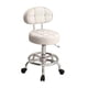 thumbnail image 5 of Taburete SPA Con Respaldo Con Ruedas Giratorio Con Reposapiés Taburete De Bar Elevador Beige, 5 of 5