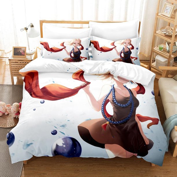 Personality ing Shaman Bedding Set Cartoon Anime three-piece set Adult Kid Bedroom Duvet cover Sets Home Textiles Bed Sheets