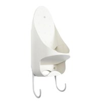 Magideal - Soporte Para Tabla De Planchar, Soporte Para Plancha Eléctrica Montado En La Pared, Estante Para Tabla De Planchar Compacto Multifunción Para El Hogar Blanco