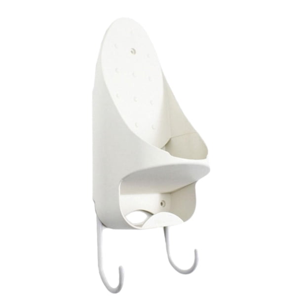 Soporte para tabla de planchar, soporte para plancha eléctrica montado en la pared, estante para tabla de planchar compacto multifunción para el hogar Blanco