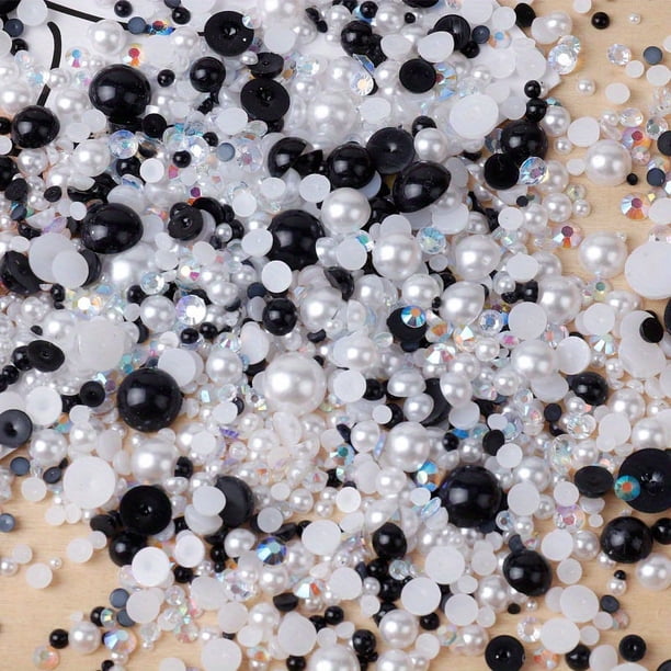 3200pcs Sparkling Rhinestone Pearl Beads for DIY Jewelry Making and Nail Art