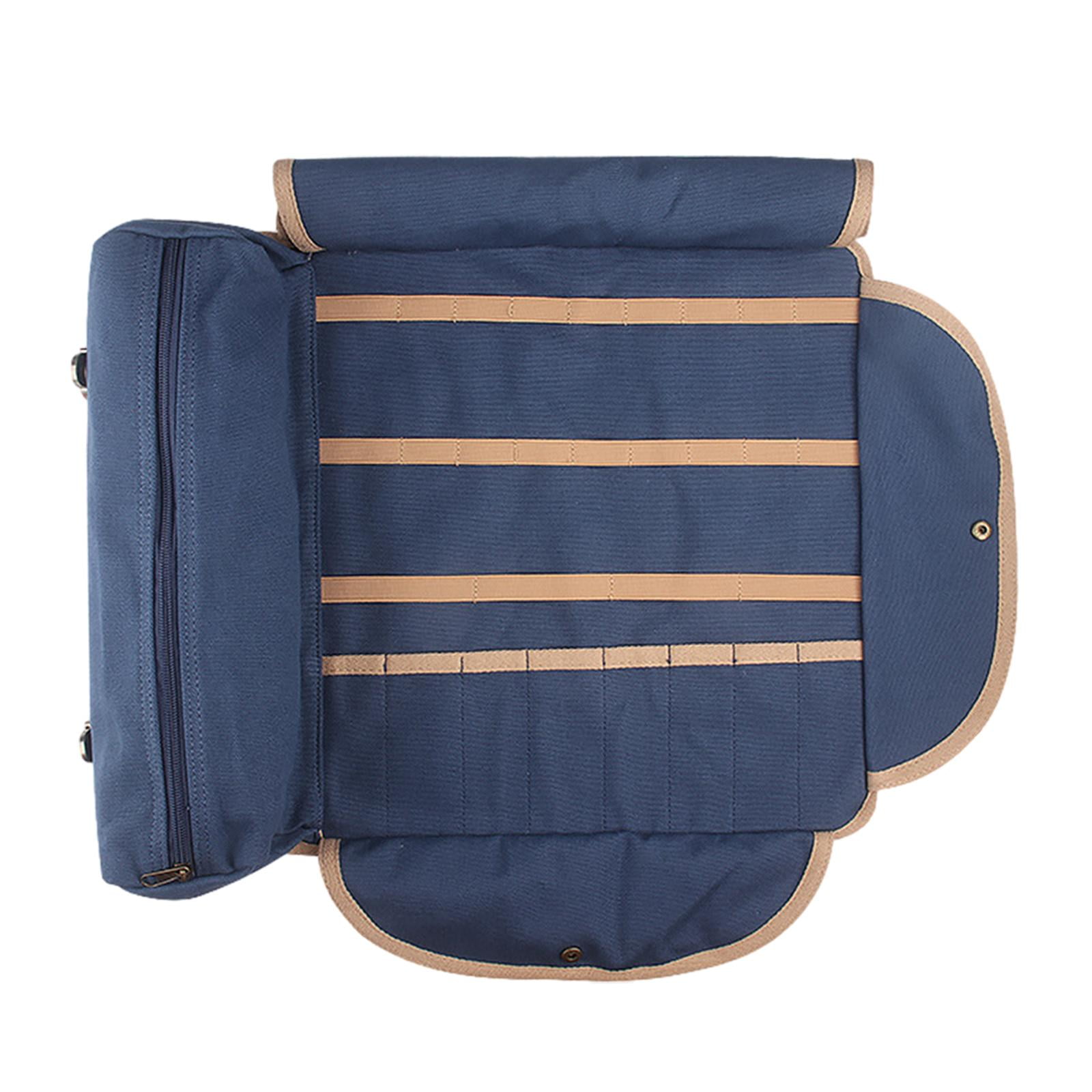 Magideal - Bolsa De Barman Con Correa Para El Hombro, Bolsa Enrollable Para Bar, Accesorios Para Bolso De Mano, Herramienta De Cóctel, Bolso Cruzado Para Fiesta , Azul