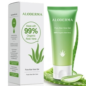 Gel De Aloe Vera Aloderma 99% Orgánico 120 Ml Para Rostro Y Cuerpo