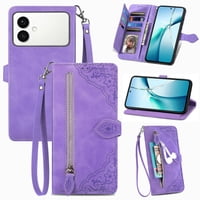 Funda Foxdock Cartera Piel Samsung Galaxy S26 Edge – Antirrobo Rfid, Antigolpes – Púrpura